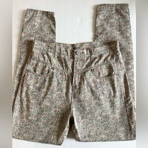 BDG Urban outfitters Floral High Rise Seam Ankle Prairie Jeans